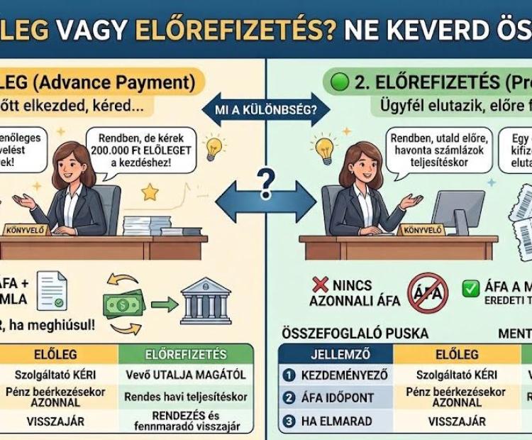 Előleg vagy előrefizetés? – Gyakorlati útmutató a két fogalom elhatárolásához